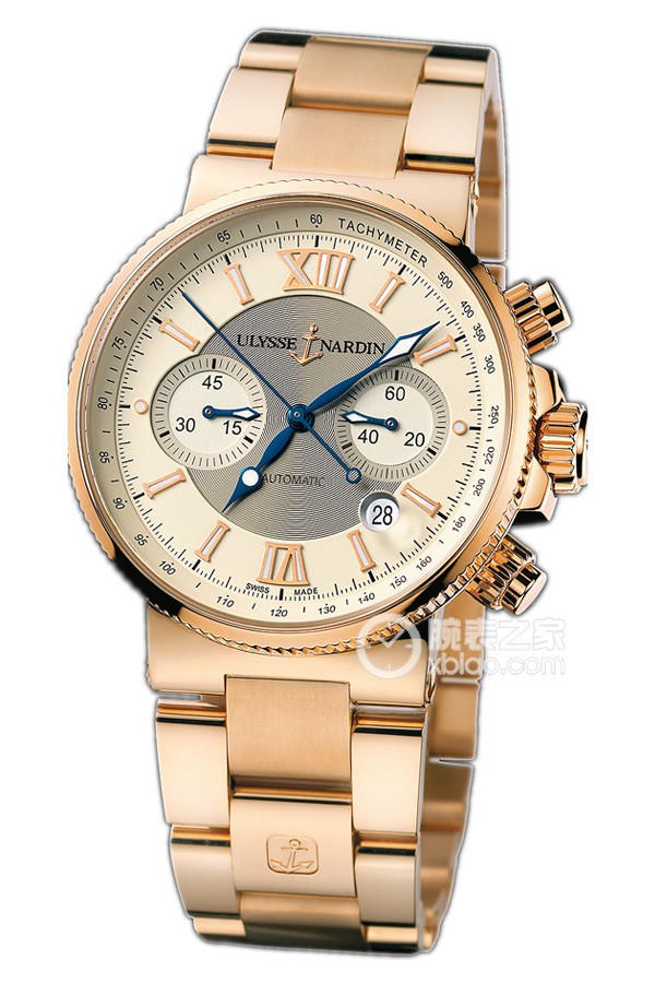 Ulysse Nardin Marine 356-66-8/354 Automatic machinery, 18k rose gold, 41mm (discontinued)