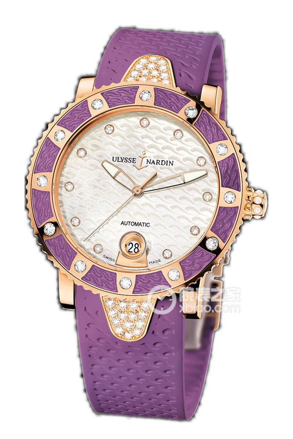 Ulysse Nardin Marine 8106-101E-3C/10.17 Automated machinery, 18k rose gold with diamonds, 40mm (discontinued)