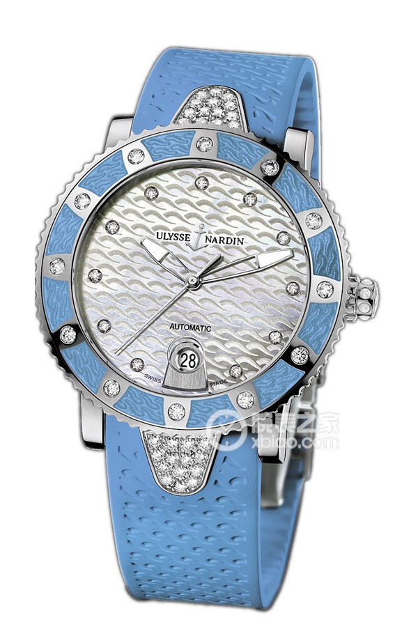 Ulysse Nardin Marine 8103-101E-3C/10.13 Automated machinery, stainless steel with diamond inlay, 40mm (discontinued)
