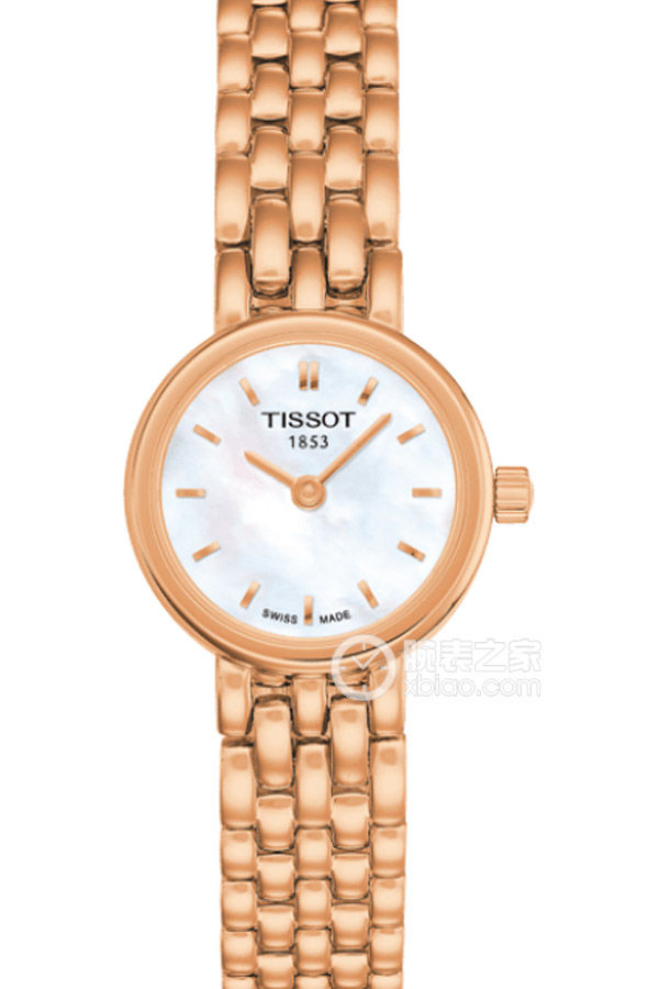 Tissot Fashion T058.009.33.111.00 Quartz, 316L stainless steel case with rose gold PVD coating, 19.5mm.
