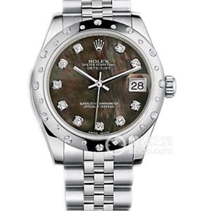 Rolex Datejust m178344-0008 NG Black Mother-of-Pearl with Diamonds Automatic mechanical, 18k white gold, 31mm