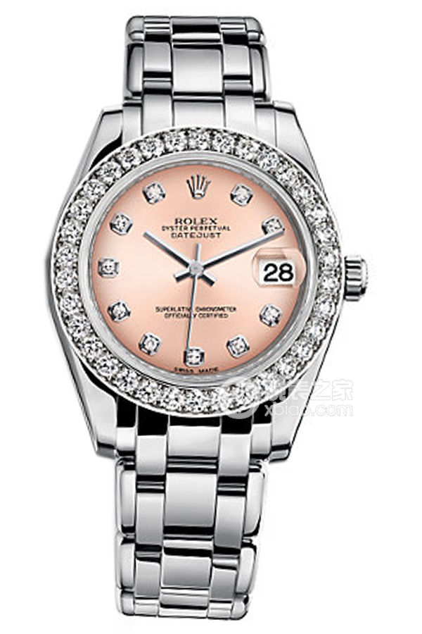 Rolex PEARLMASTER 81299 - Pink Dial Automatic mechanical, 18k white gold, 34mm