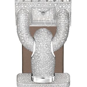 Van Cleef & Arpels CADENASVCARO4JE00 Quartz, 18k white gold set with diamonds, 14*26mm - Image 1