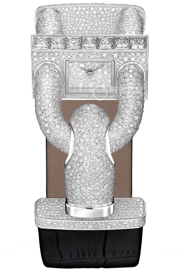 Van Cleef & Arpels CADENASVCARO4JE00 Quartz, 18k white gold set with diamonds, 14*26mm