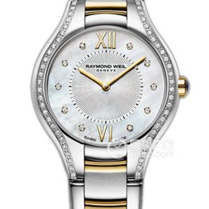 Raymond Weil women's watch 5127-SPS-00985 Quartz, stainless steel, adorned with 52 diamonds, 27mm