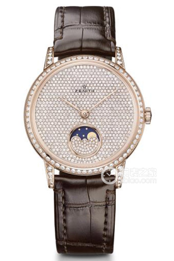 Zenith Elite 22.2320.690/79.C713 Automatic mechanical, 18k rose gold, diamond-set, 36mm