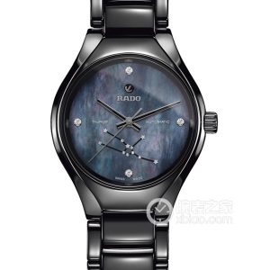 Radar True Zodiac - Taurus Automatic mechanical movement, black polished high-tech ceramic material, unibody case, 30.0 x 37.4mm