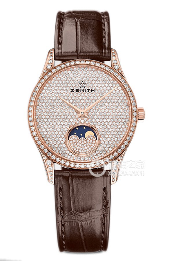 Zenith Elite 22.2310.690/79.C713 Automatic mechanical, 18k rose gold, diamond-set, 33mm