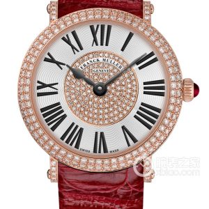 Franck Muller Ladies' Collection 8038 QZ D CD 1P Red Ribbon Quartz, 18k rose gold with diamonds, 40mm (discontinued) - Image 1