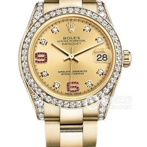 Rolex Women's Datejust M178158-0072 Automatic mechanical, 18k gold set with diamonds, 31mm - Image 1