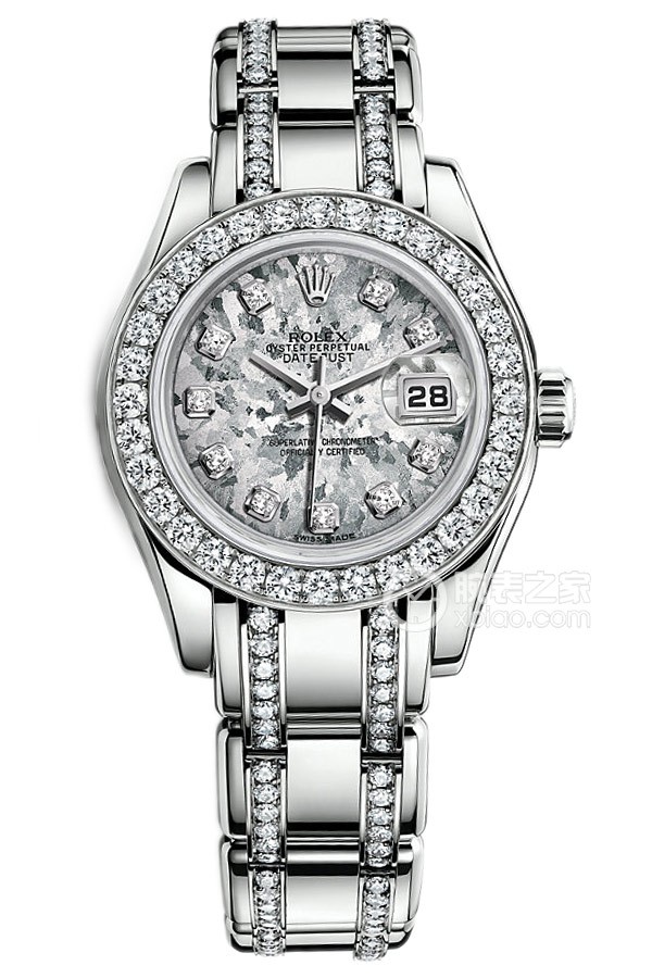 Rolex PEARLMASTERm80299-0164 Automatic mechanical, 18k white gold set with diamonds, 29mm