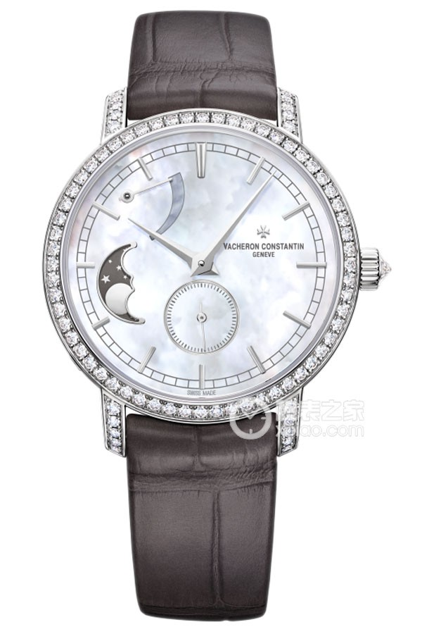Vacheron Constantin Patrimony 83570/000G-9916 Manual mechanism, 18k white gold set with diamonds, featuring 81 diamonds, weighing approximately 1.36mm.