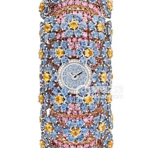 Van Cleef & Arpels Myosotis High Jewelry Watches Quartz, 18k white gold, set with round diamonds, 12mm - Image 1