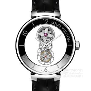 Louis Vuitton Tambour Moon Mystérieuse Flying Tourbillon Manual mechanical, platinum, 45mm - Image 1