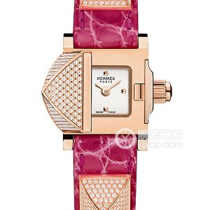 Hermès MÉDORW041269WW00 Quartz, rose gold, set with 504 diamonds (1.16 x 16mm) - Image 1
