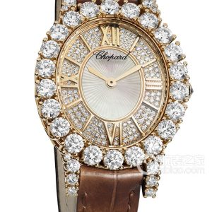 Chopin L'HEURE DU DIAMANT 139384-5101 Manual winding mechanism, 18k rose gold, diamond-set bezel, 34.20 x 29.40mm - Image 1