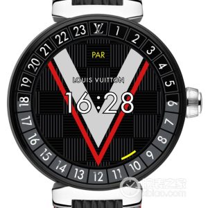 Louis Vuitton Tambour Horizon Smartwatch in Matte Black Steel Smartwatch, brushed stainless steel, 42mm - Image 1