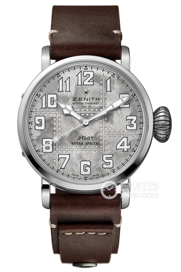 Zenith Pilot 05.2430.679/17.C902 Automatic mechanical, 925 sterling silver, 45mm