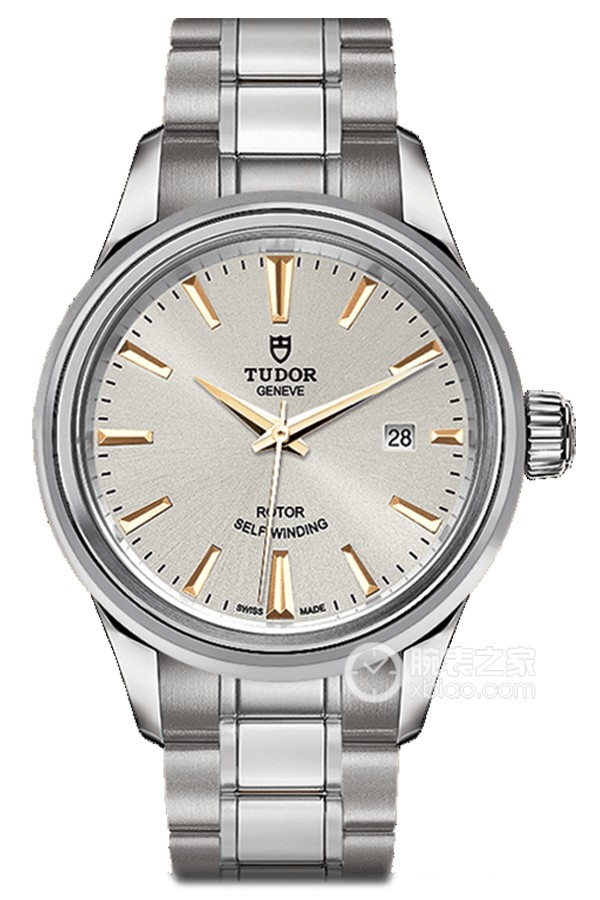 Tudor Style M12100-0017 Automatic machinery, polished and brushed steel, 28mm