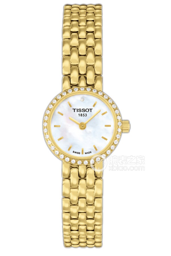 Tissot Fashion T058.009.63.116.00 Quartz, gold-plated stainless steel, with a diamond-encrusted outer ring, 19.5mm.