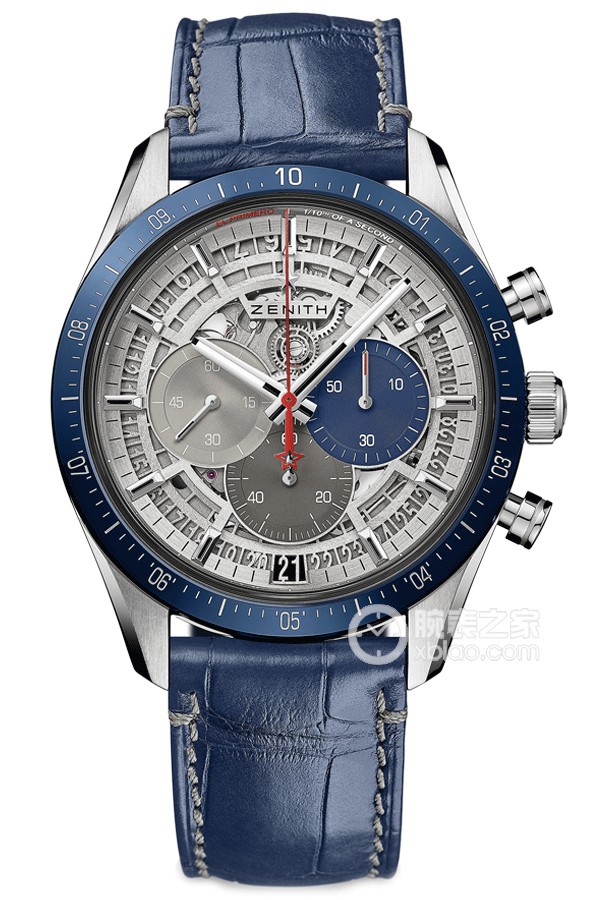 Zenith EL PRIMERO95.3002.3600/69.I004 Automatic mechanical movement, titanium, blue ceramic bezel, 42mm