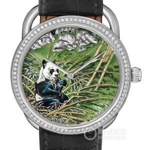 Hermès ARCEAU "Sichuan" (Black Belt) Automatic mechanical, 18k white gold, 38mm - Image 1