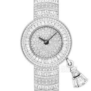 Van Cleef & Arpels CHARMSvcaro8oa00 Quartz, 18k white gold, set with round and baguette-cut diamonds, 21mm - Image 1