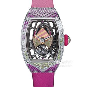 Richard Mille RM 71-02 Pink Patent Leather Automatic mechanical design, 18k white gold, set with pink sapphires, 52.2*34.4mm - Image 1