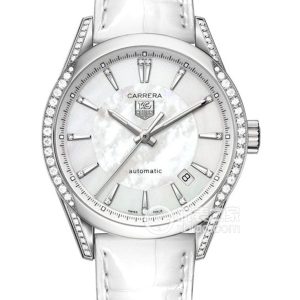 TAG Heuer Carrera WV2212.FC6264 Automatic mechanical movement, stainless steel case set with diamonds, weighing 0.36mm.