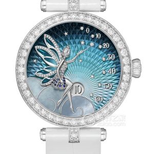 Van Cleef & Arpels Poetic Complications VCARO8ZD00 Automatic mechanical, 18k white gold, 33mm - Image 1