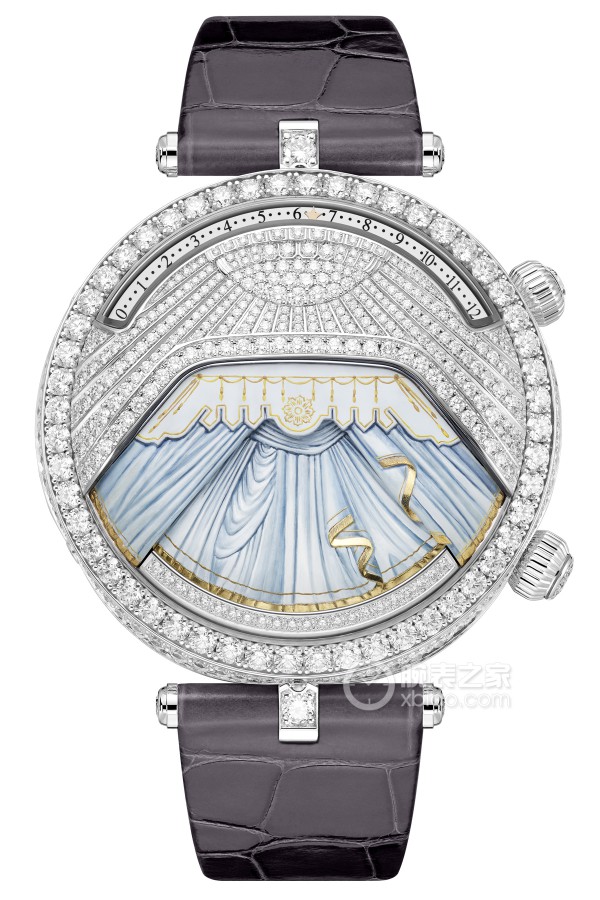 Van Cleef & Arpels Poetic Complications VCAR090400 Manual mechanism, 18k white gold set with diamonds, 44.5mm