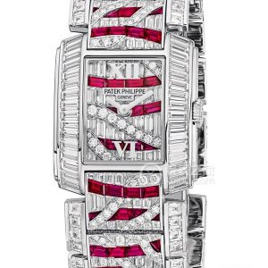 Patek Philippe Twenty ~44909/111G-001 Manual mechanical, 18k white gold set with diamonds