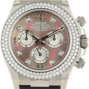 Rolex Cosmograph Daytona 116589, Black Mother-of-Pearl with Diamonds Automatic machinery, platinum, 40mm