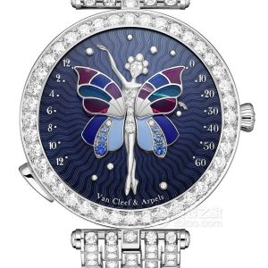 Van Cleef & Arpels Poetic Complications VCARPBIW00 Automatic mechanical, 18k white gold set with diamonds, 40mm - Image 1