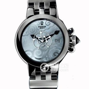 Tudor Clair de Rose 35101 Automatic mechanical movement, stainless steel, polished case, 18ct pink gold polished bezel, 26mm. - Image 1