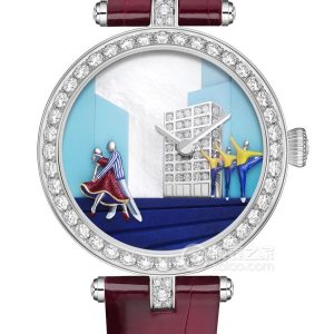Van Cleef & Arpels Extraordinary Dial VCARO8Z300 Manual winding, white gold case, round diamonds, 33mm - Image 1