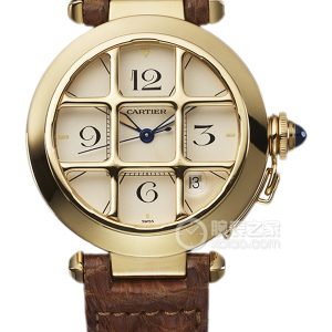 Cartier Pasha de Cartier brown leather belt Gold (production halted) - Image 1