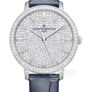 Vacheron Constantin Patrimony 4116U/000G-B909 Automatic mechanical movement, 18K white gold, set with 331 round diamonds (case, lugs and bezel), 37mm - Image 1