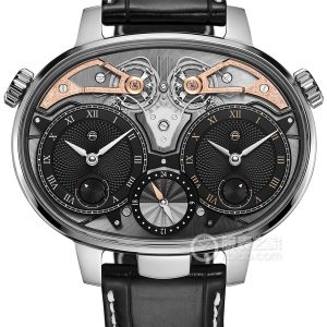 Yaming Time Dual Time Resonance 18-RGMT.90 Manual mechanical movement, 18K white gold, 59x43.4mm - Image 1